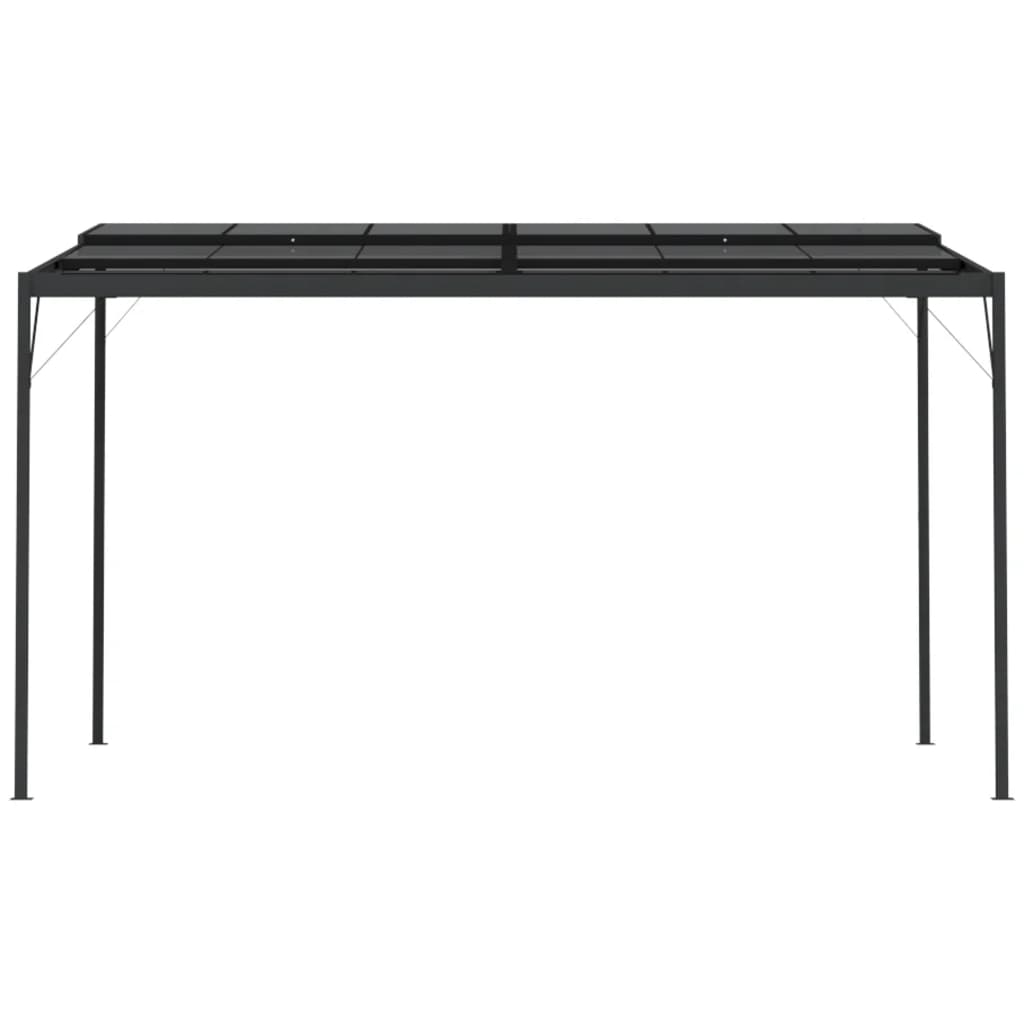 Pavėsinė su stogu, antracito, 4x3x2,5m, aliuminis ir plienas