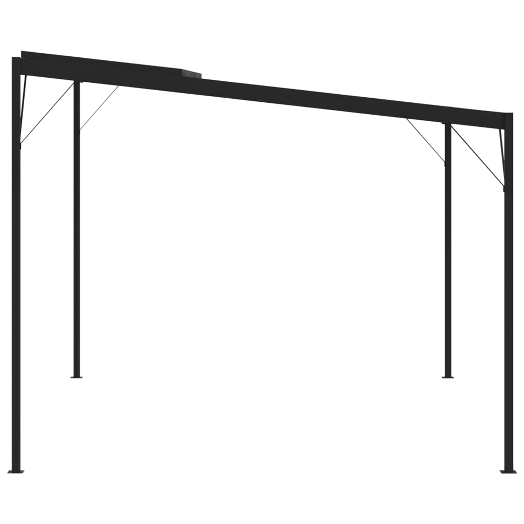 Pavėsinė su stogu, antracito, 4x3x2,5m, aliuminis ir plienas