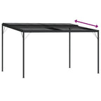 Pavėsinė su stogu, antracito, 4x3x2,5m, aliuminis ir plienas
