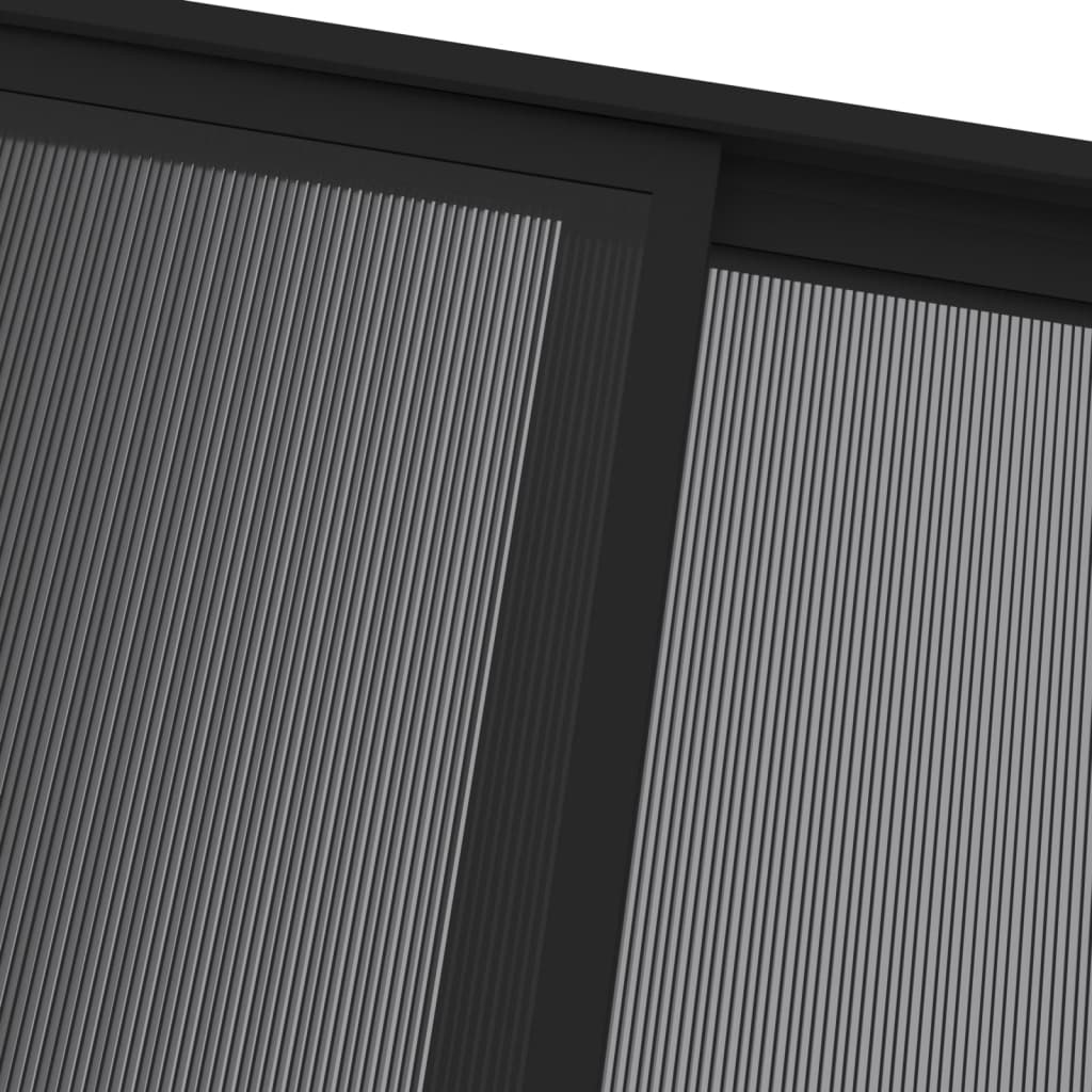 Pavėsinė su stogu, antracito, 4x3x2,5m, aliuminis ir plienas