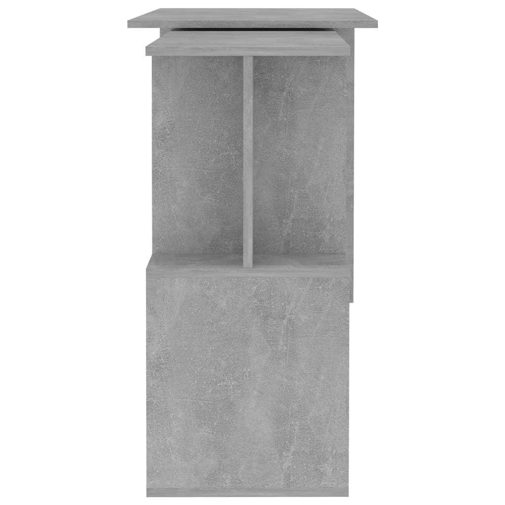 Kampinis rašomasis stalas, betono, 200x50x76cm, mediena
