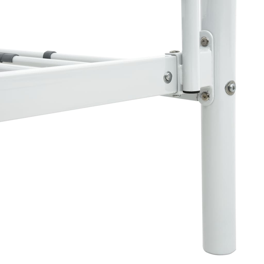 Dviaukštės lovos rėmas, baltas, 140x200cm/90x200cm, metalas