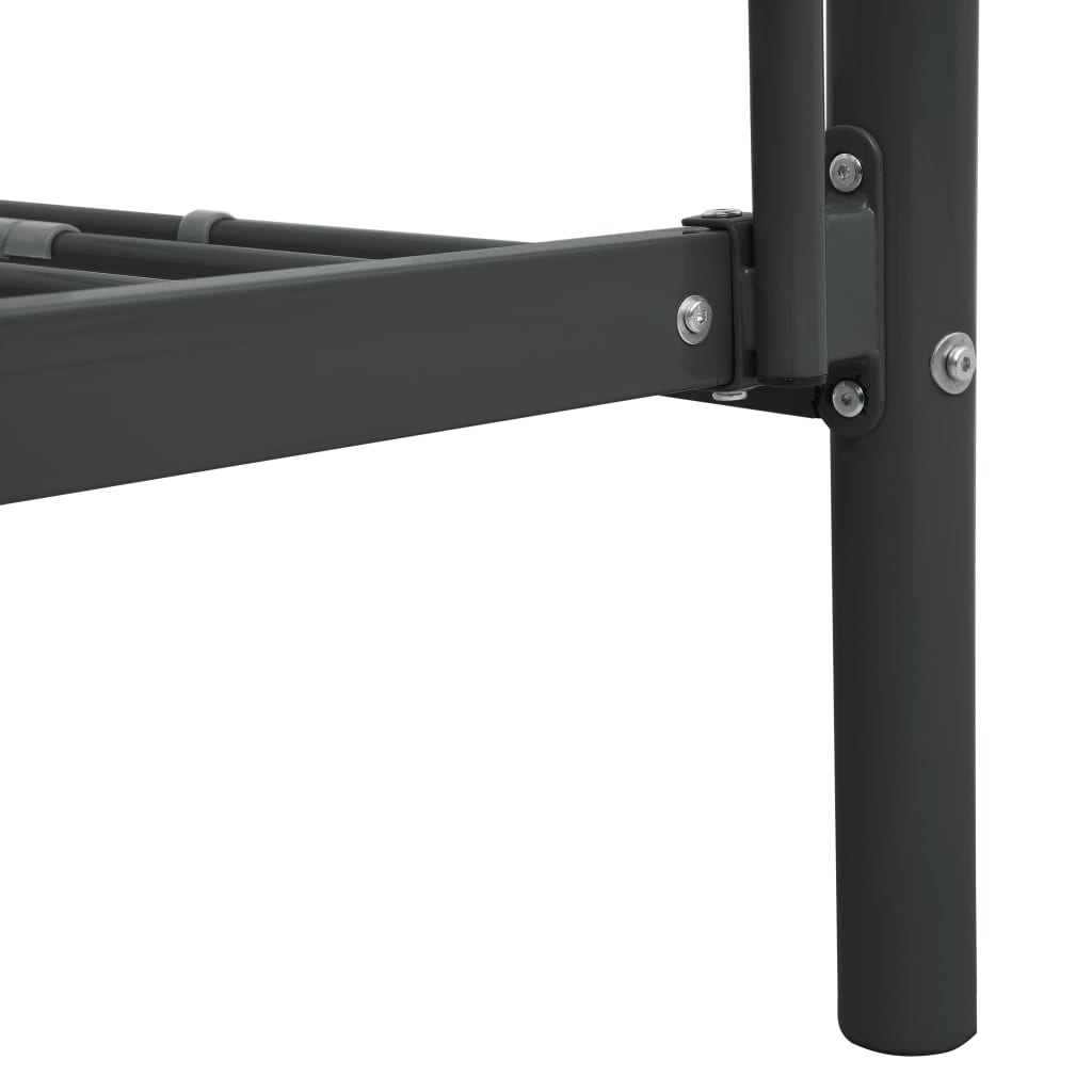 Dviaukštės lovos rėmas, juodas, 140x200cm/90x200cm, metalas