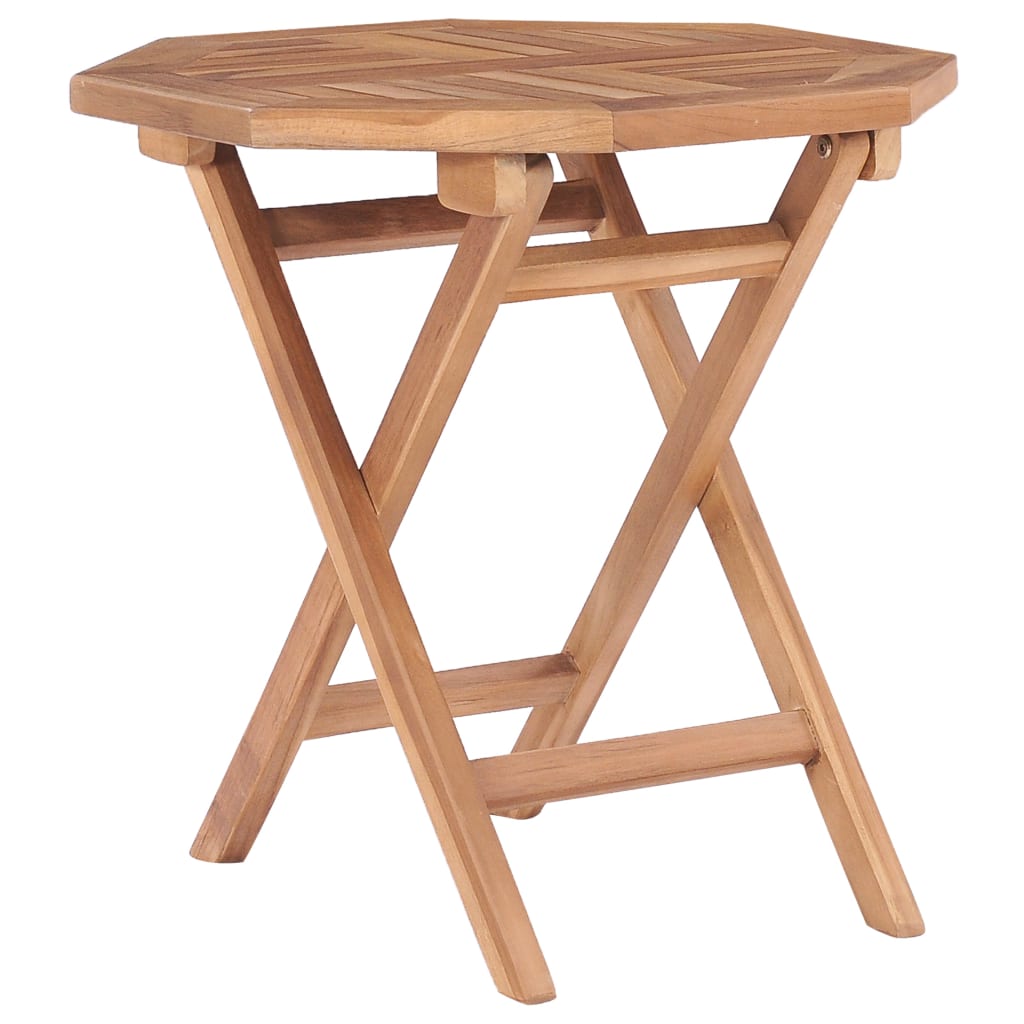 Sulankstomas sodo stalas, 45cm, tikmedžio medienos masyvas