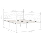 Lovos rėmas su grotelių pagrindu, baltas, 180x200cm, metalas