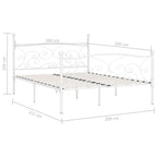 Lovos rėmas su grotelių pagrindu, baltas, 200x200cm, metalas