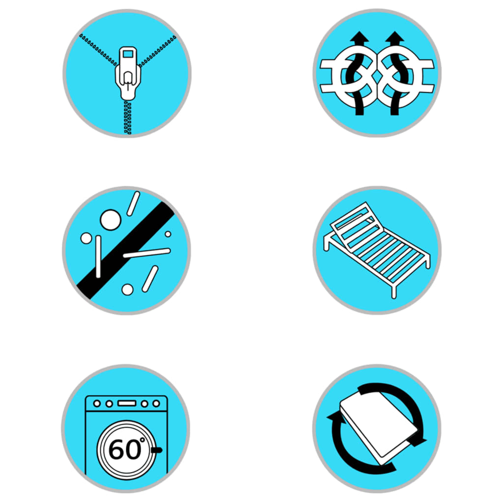 Antčiužinis lovai su spyruokliniu čiužiniu, 200x120x5cm, vidutinio minkštumo