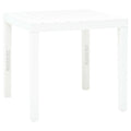 Sodo stalas, baltos spalvos, 78x78x72cm, plastikas