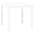 Sodo stalas, baltos spalvos, 78x78x72cm, plastikas