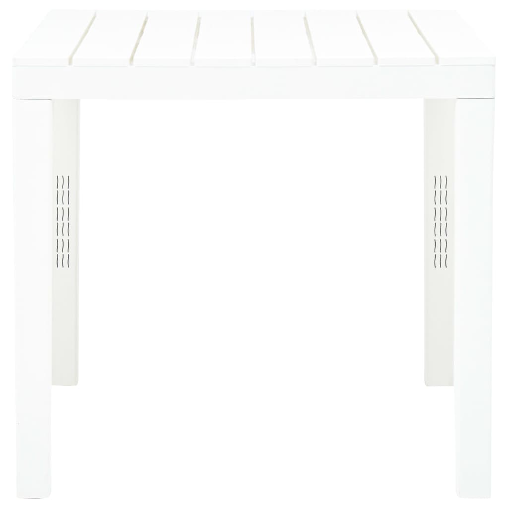 Sodo stalas, baltos spalvos, 78x78x72cm, plastikas