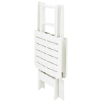 Sulankstomas sodo stalas, baltos spalvos, 79x72x70cm, plastikas