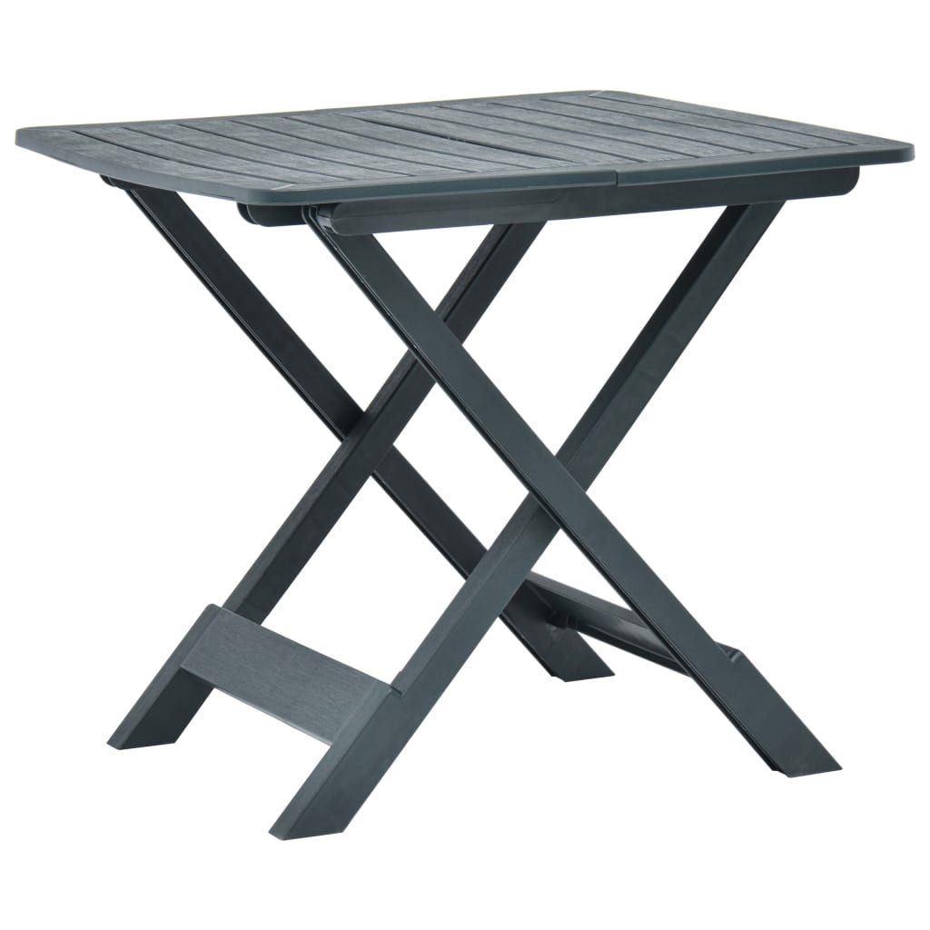Sulankstomas sodo stalas, baltos spalvos, 79x72x70cm, plastikas