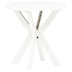 Bistro staliukas, baltos spalvos, plastikas, 70cm skersmens