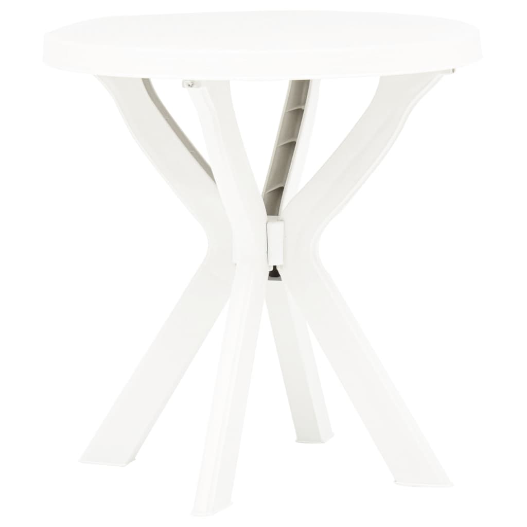 Bistro staliukas, baltos spalvos, plastikas, 70cm skersmens