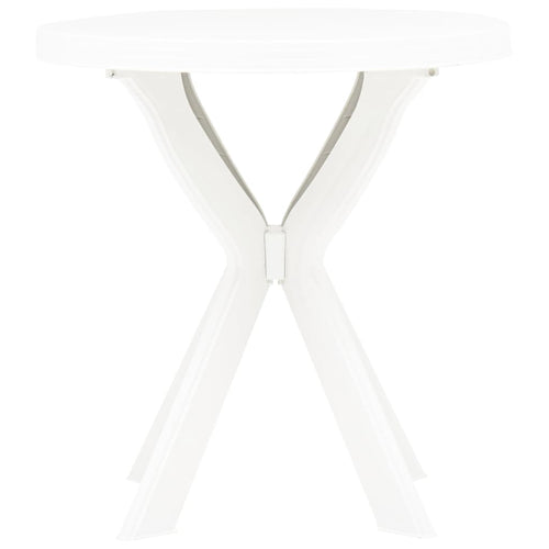 Bistro staliukas, baltos spalvos, plastikas, 70cm skersmens