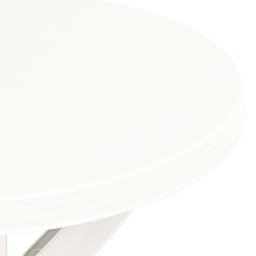 Bistro staliukas, baltos spalvos, plastikas, 70cm skersmens