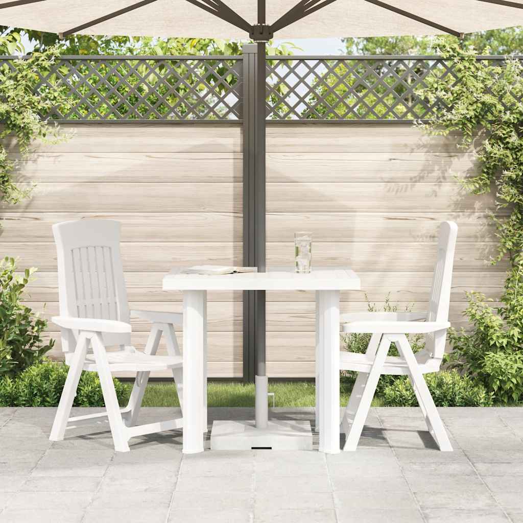 Sodo stalas, baltos spalvos, 80x75x72cm, plastikas
