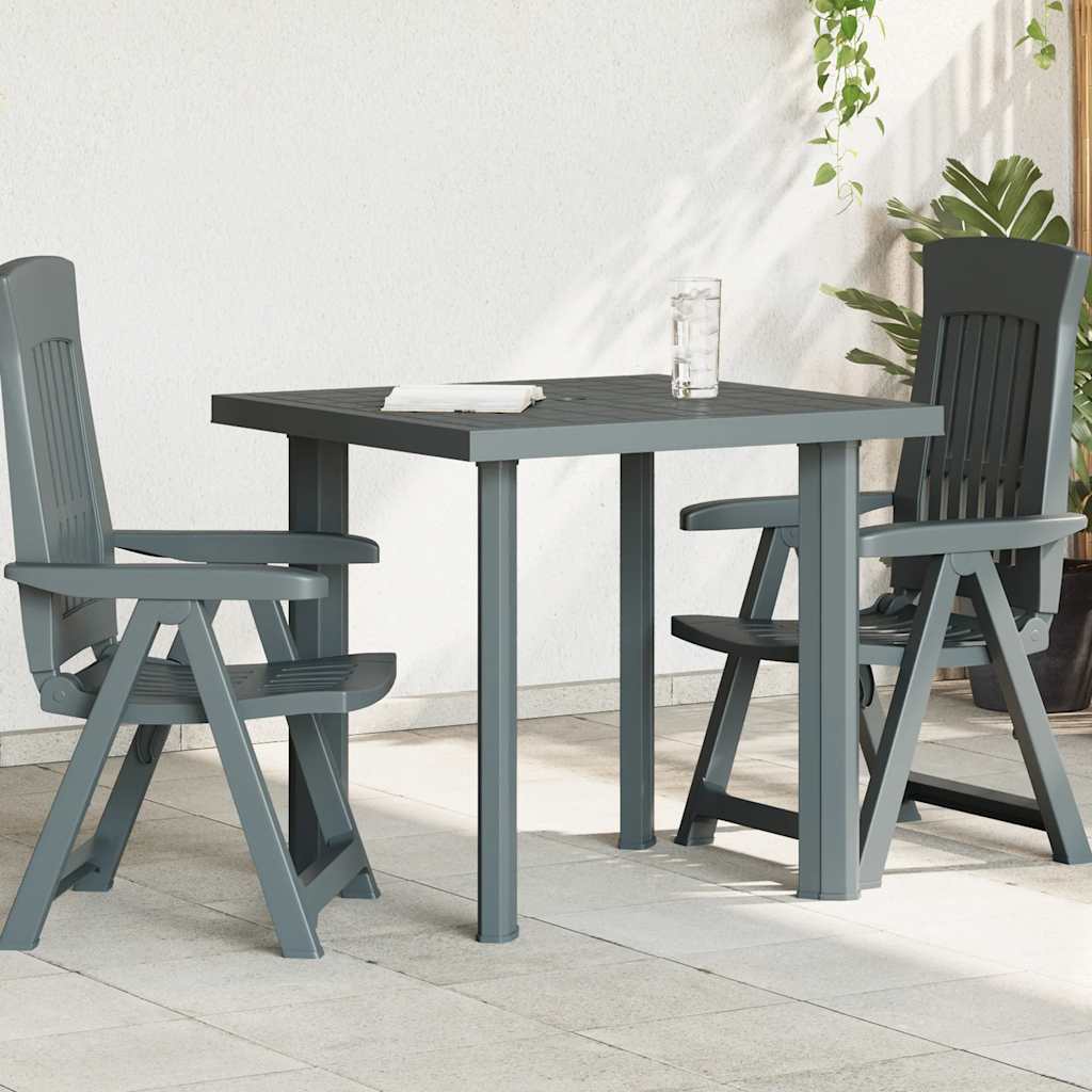 Sodo stalas, baltos spalvos, 80x75x72cm, plastikas