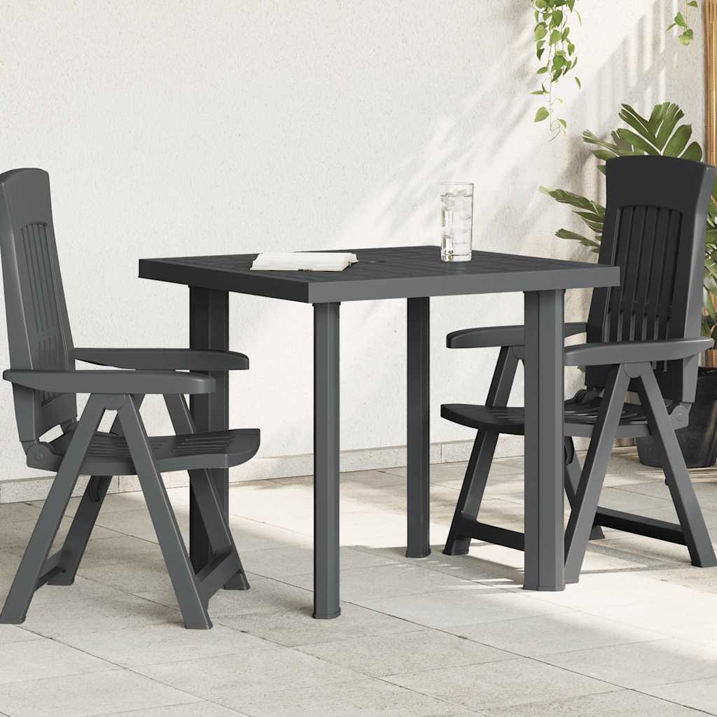 Sodo stalas, baltos spalvos, 80x75x72cm, plastikas