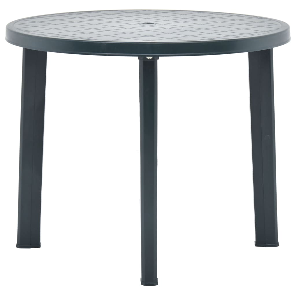 Sodo stalas, baltos spalvos, 89cm, plastikas