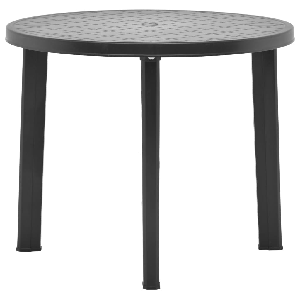 Sodo stalas, baltos spalvos, 89cm, plastikas