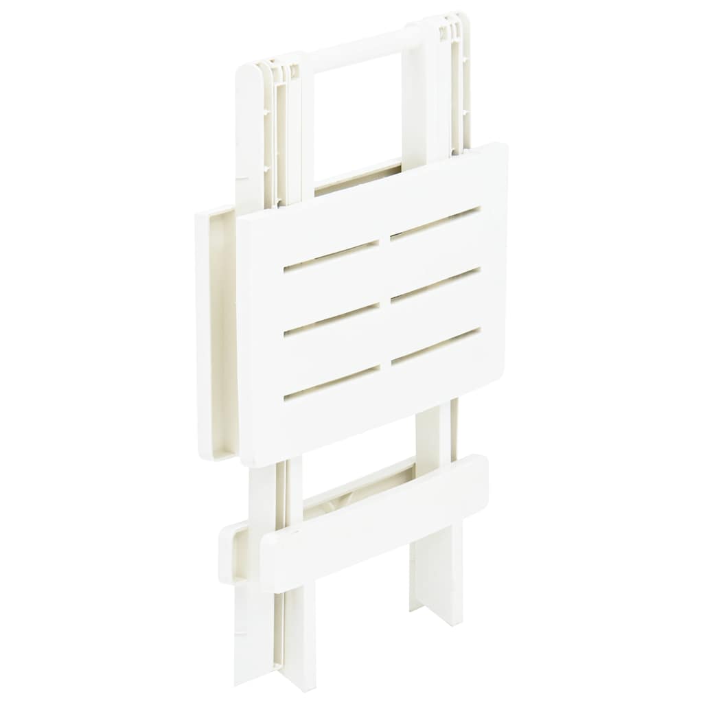 Sulankstomas sodo stalas, baltos spalvos, 45x43x50cm, plastikas