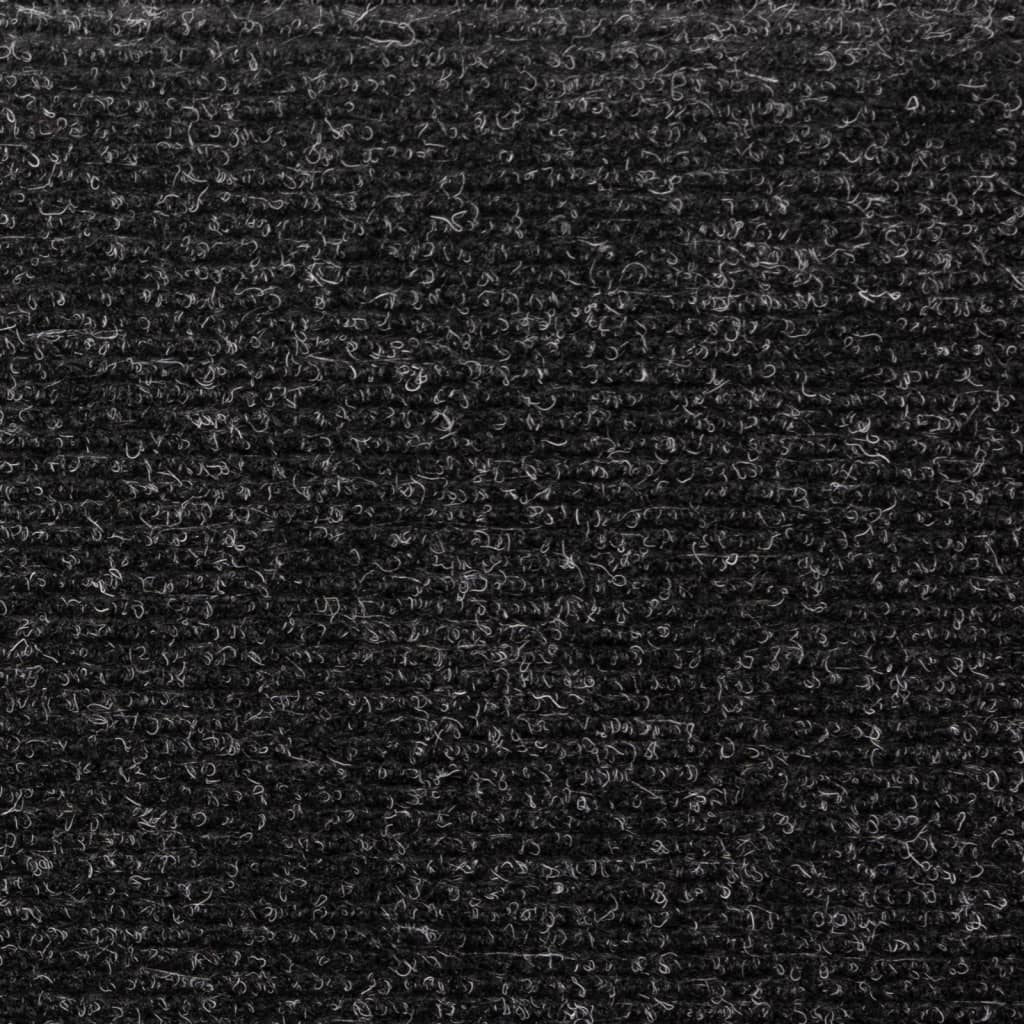 Laiptų kilimėliai, lipnūs, 15 vnt., 65x21x4 cm, juodi, stačiakampiai kraštai