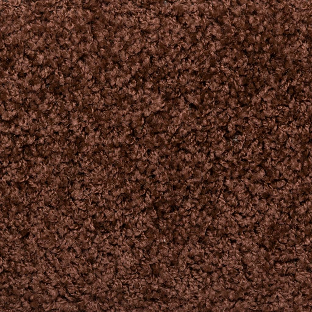 Laiptų kilimėliai, 15 vnt., 65x21x4 cm, rudi, stačiakampiai kraštai
