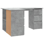 Kampinis rašomasis stalas, betono, 145x100x76cm, mediena