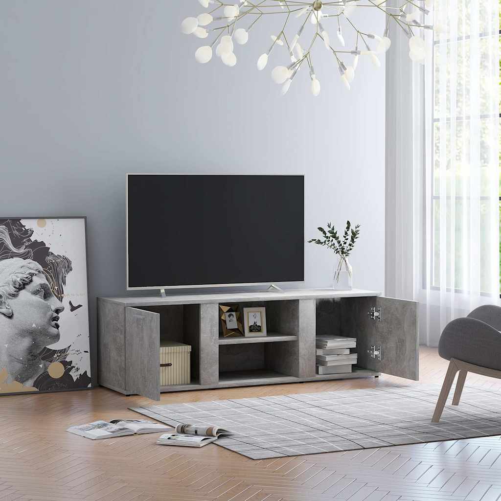 Televizoriaus spintelė, betono, 120x34x37cm, apdirbta mediena