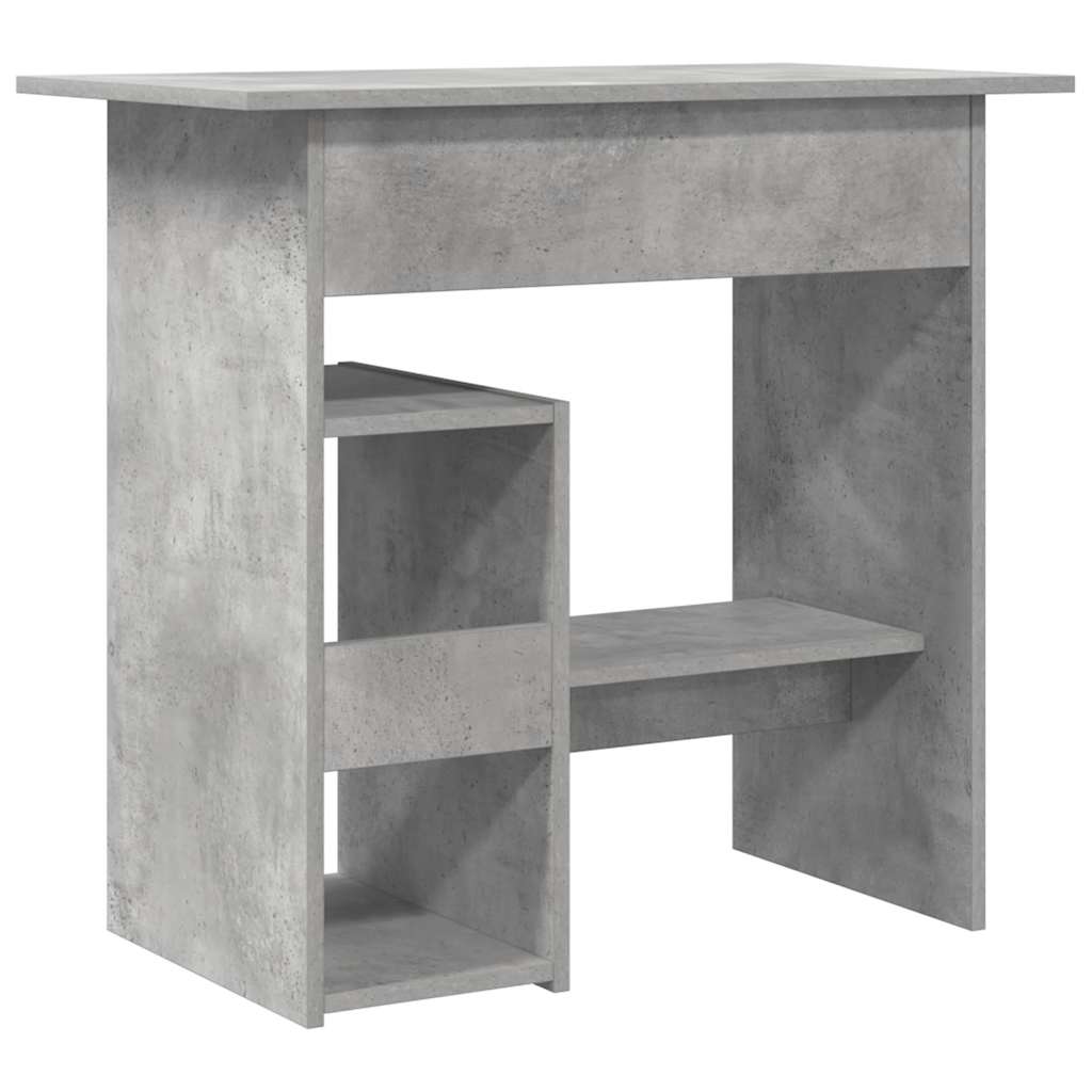 Rašomasis stalas, betono pilkas, 80x45x74cm, apdirbta mediena