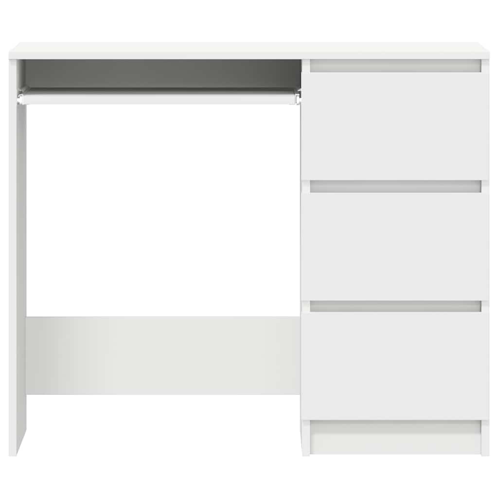 Rašomasis stalas, baltos spalvos, 90x45x76cm, apdirbta mediena