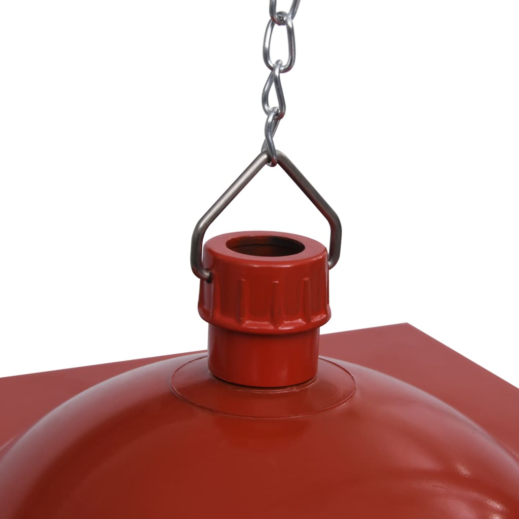 vidaXL Kalėdinis žibintas su LED/Kalėdų Seneliu, raudonas, 27x27x45cm