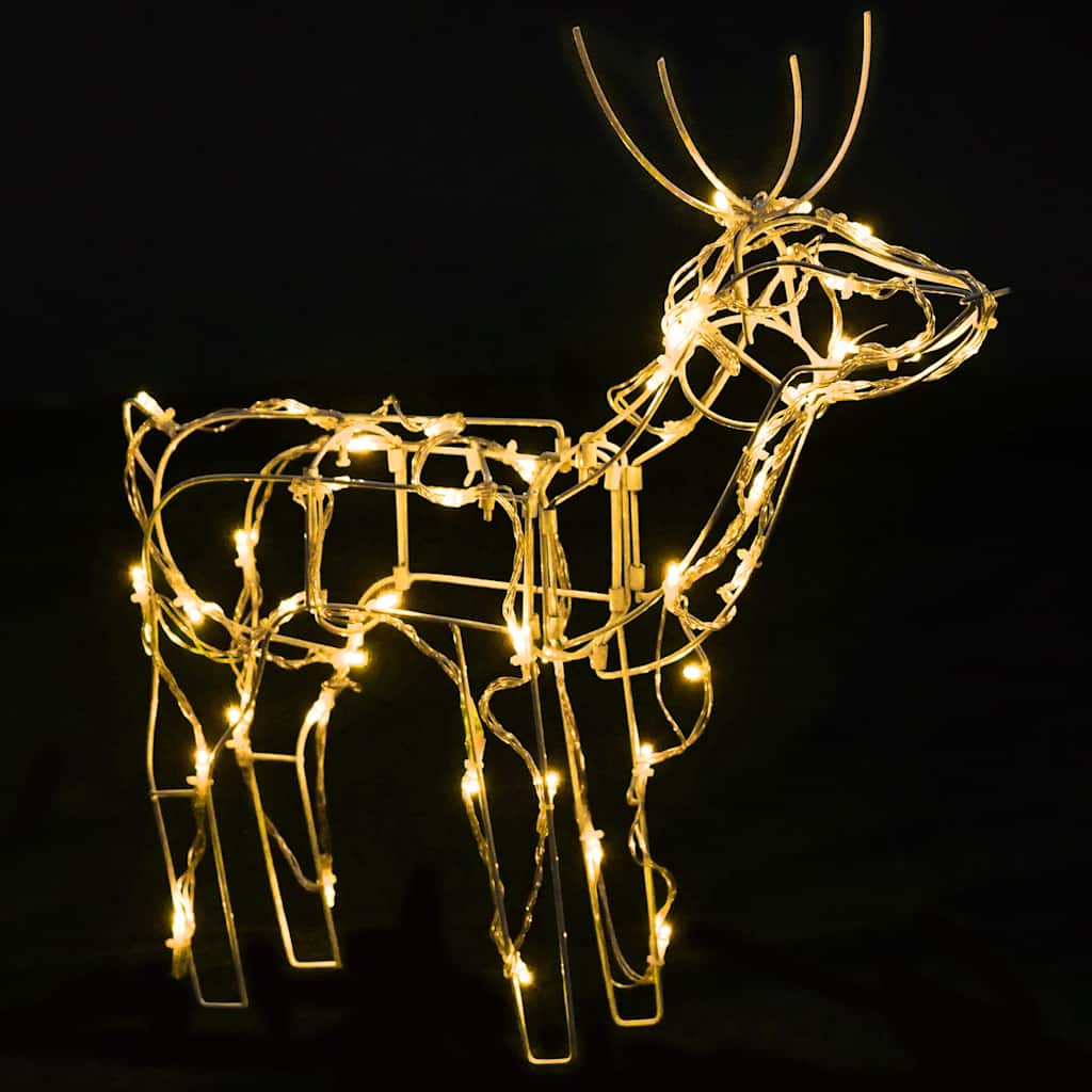 Kalėdinė lempučių ekspozicija, 3 dalių, elniai, 229 LED