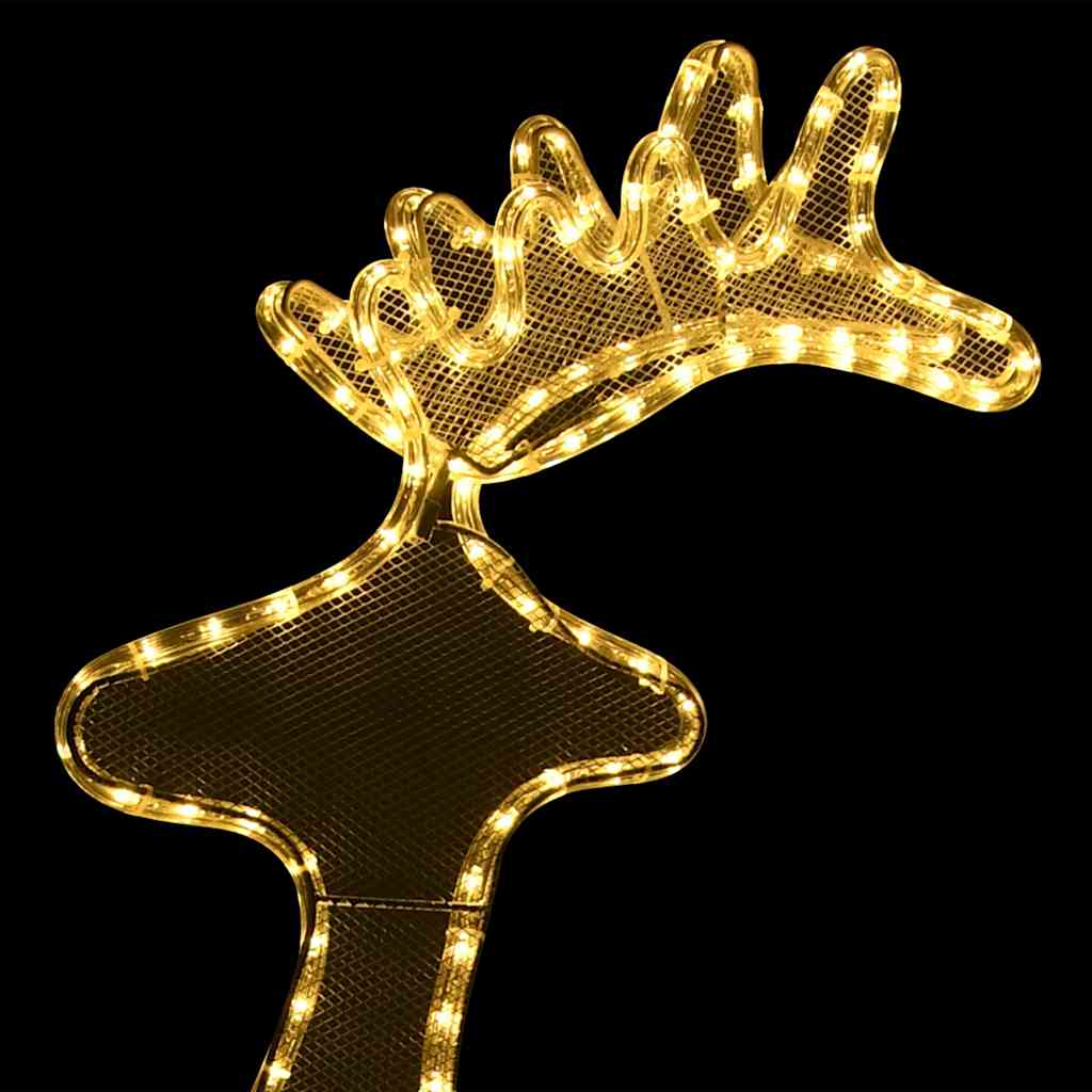 vidaXL Kalėdų dekoracija elnias, 60x24x89cm, 306 LED lemputės