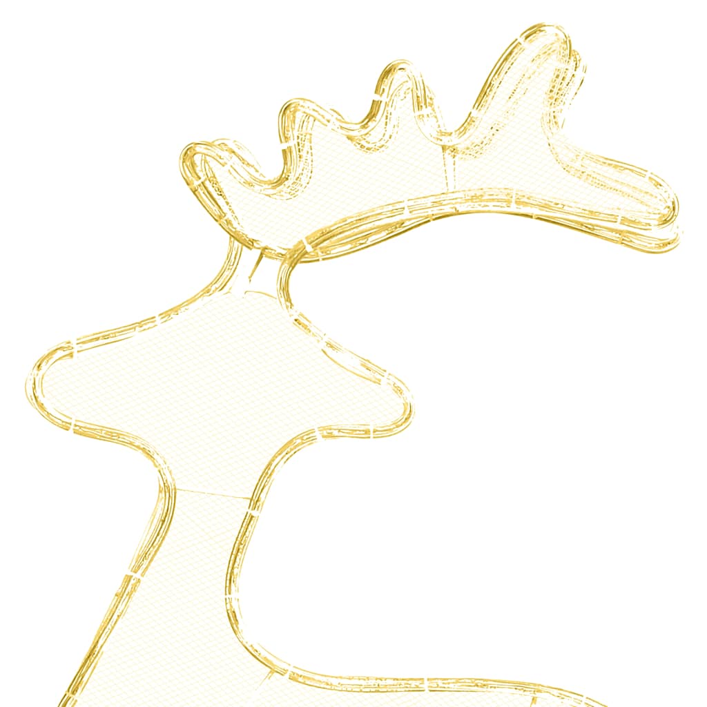 vidaXL Kalėdų dekoracija elnias, 60x24x89cm, 306 LED lemputės