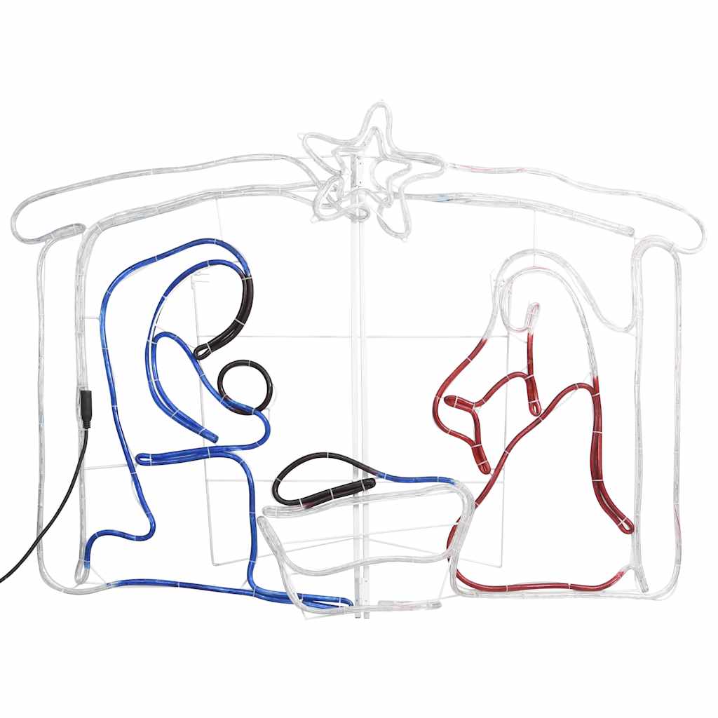 vidaXL Kalėdų dekoracija Kristaus gimimas, 116x41x87cm, 240 LED