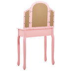 Kosmetinis staliukas, rožinis, 65x36x128cm, paulovnija ir MDF