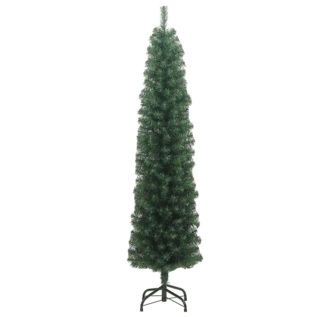 Plona dirbtinė Kalėdų eglutė su stovu, žalia, 240cm, PVC