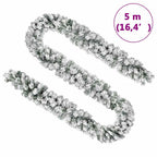 Kalėdinė girlianda, žalios spalvos, 5m, PVC, dengta sniegu