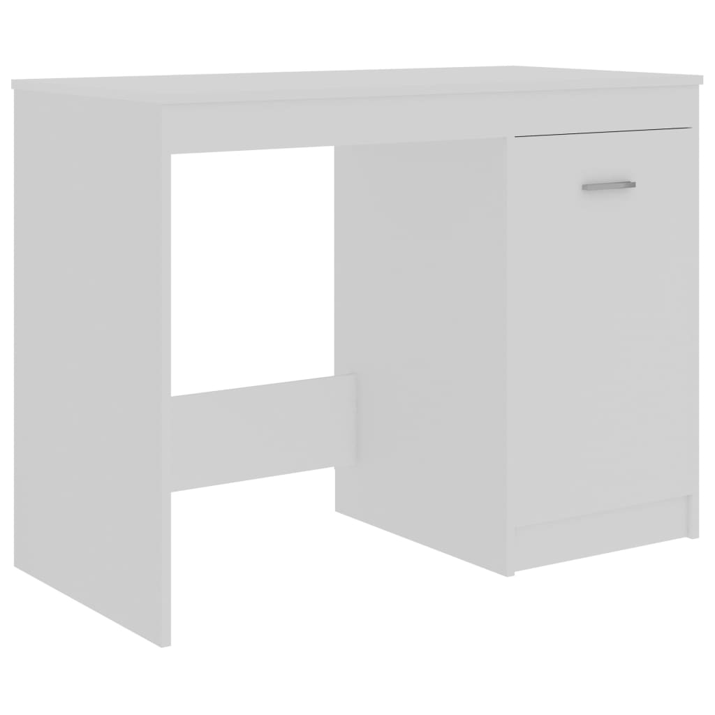 Rašomasis stalas, baltos spalvos, 140x50x76cm, apdirbta mediena
