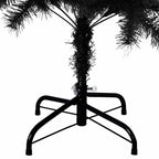 Dirbtinė Kalėdų eglutė su stovu, juodos spalvos, 150cm, PVC