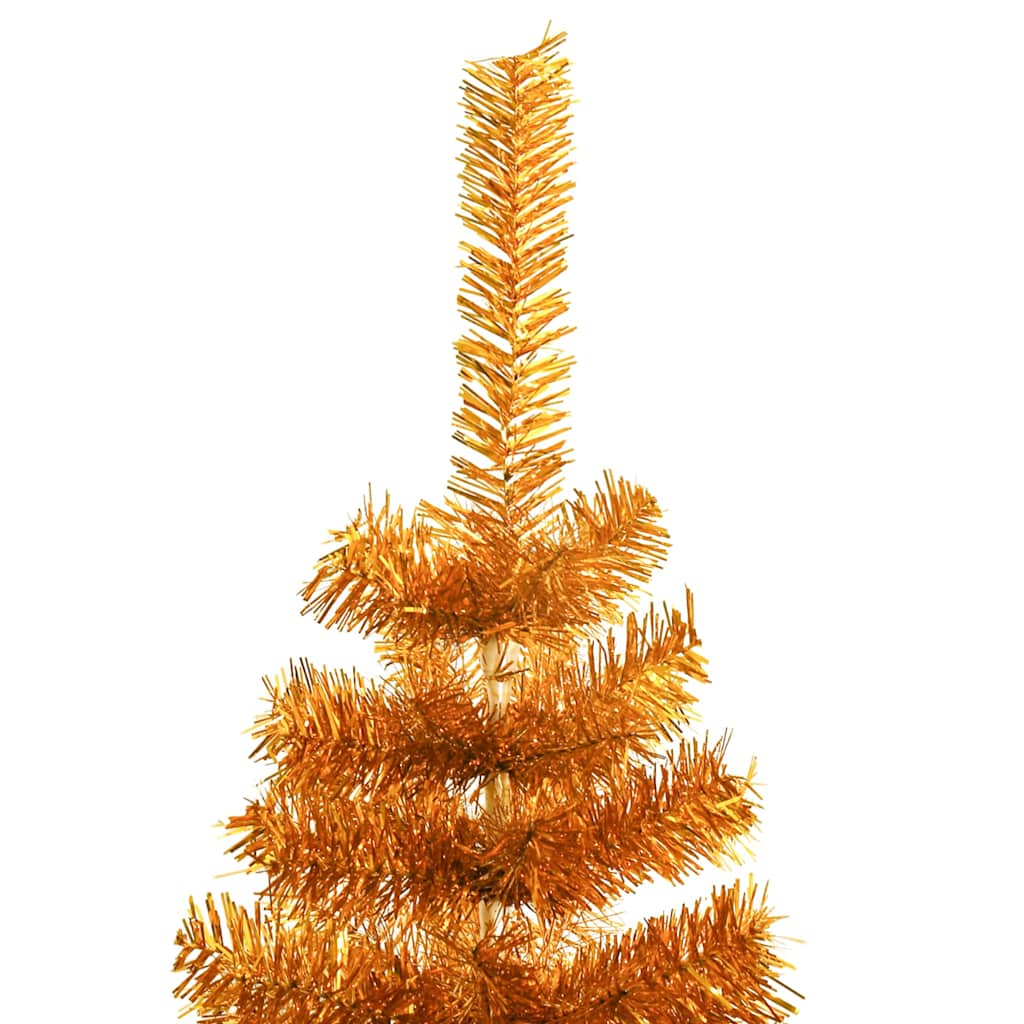 Dirbtinė Kalėdų eglutė su stovu, auksinės spalvos, 150cm, PET