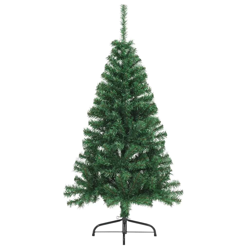 Dirbtinė pusinė Kalėdų eglutė su stovu, žalia, 150cm, PVC