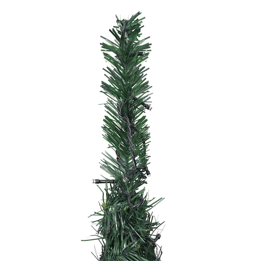 Išskleidžiama apšviesta dirbtinė Kalėdų eglutė, žalia, 210cm