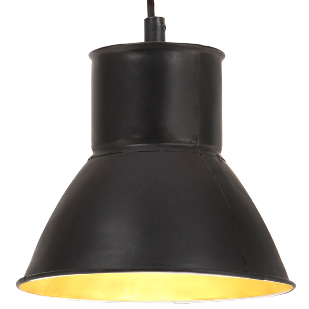 Pakabinamas šviestuvas, juodas, 17cm, 25W, apskritas, E27
