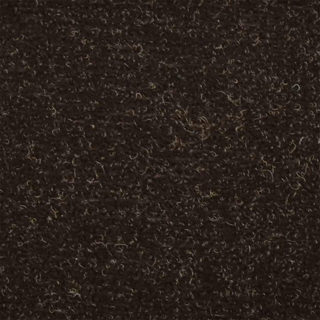 Laiptų kilimėliai, lipnūs, 15 vnt., 65x21x4 cm, tamsiai rudi, pusapvaliai, dideli