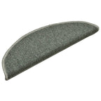 Laiptų kilimėliai, 15 vnt., 56x17x3 cm, tamsiai žali, pusapvaliai