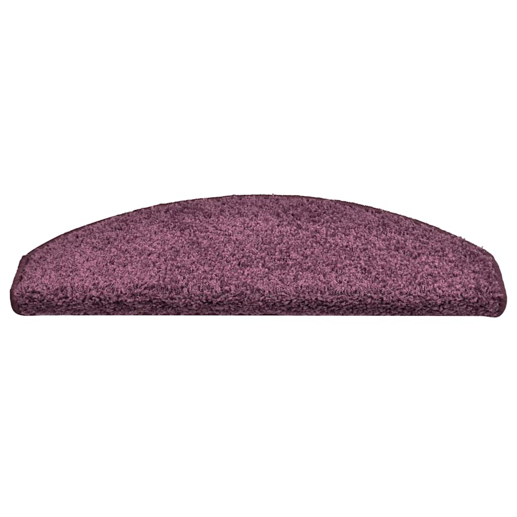 Laiptų kilimėliai, 15 vnt., 65x21x4 cm, tamsiai violetiniai, pusapvaliai, dideli