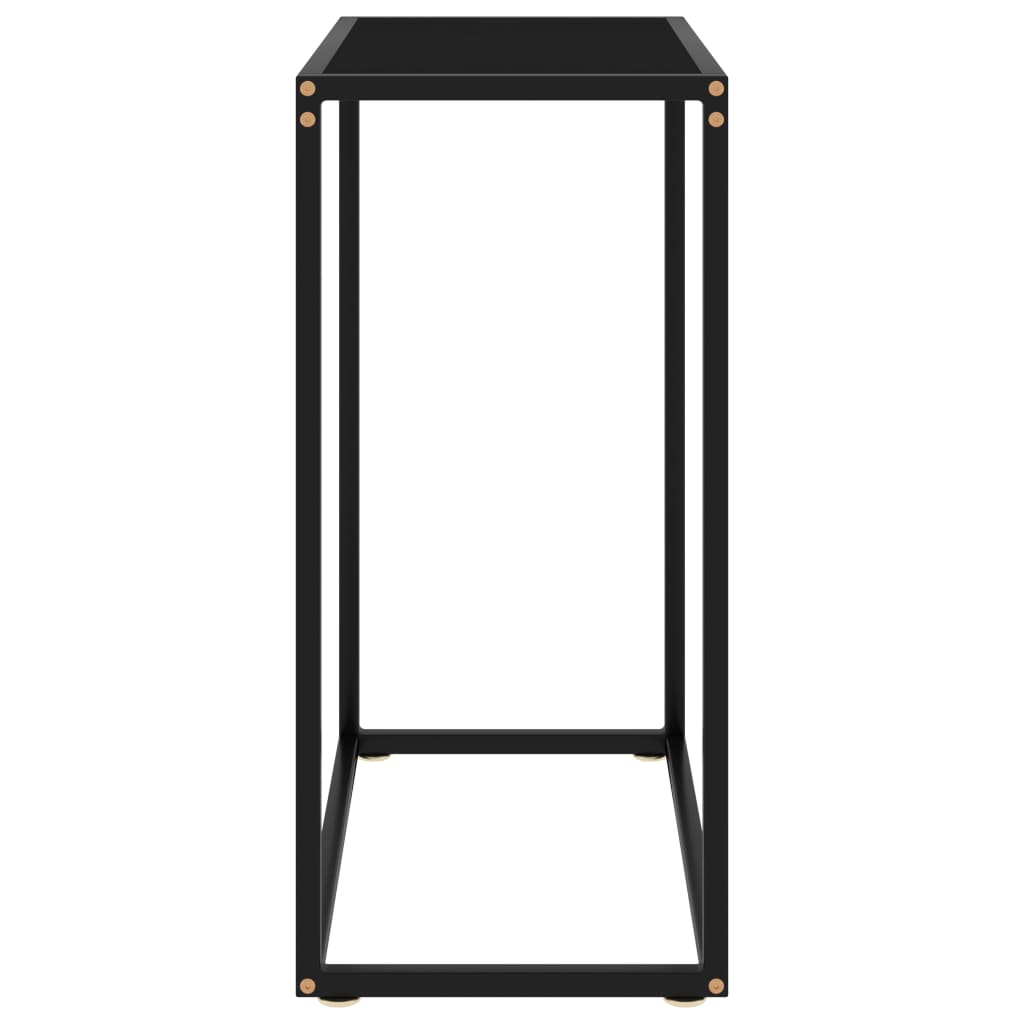 Konsolinis staliukas, juodas, 60x35x75cm, grūdintas stiklas